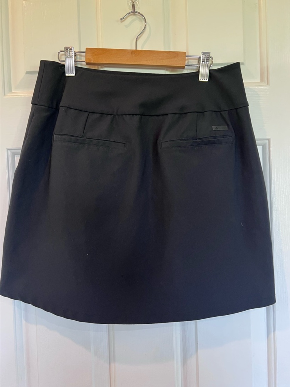 adidas Black A-Line Mini Skirt with Subtle Back Welt Pockets